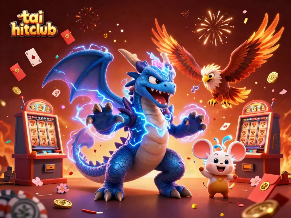 Experience exciting gameplay at tai hitclub with dynamic slot machines, vibrant characters, and winning elements.