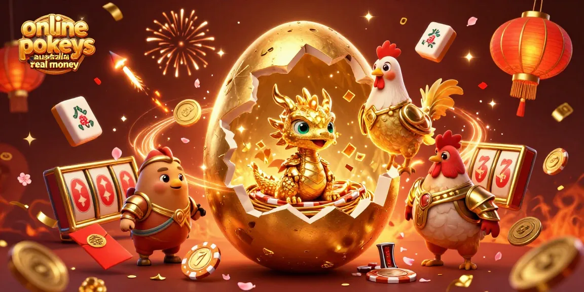 Play exciting online pokies Australia real money with a golden dragon and casino rewards.