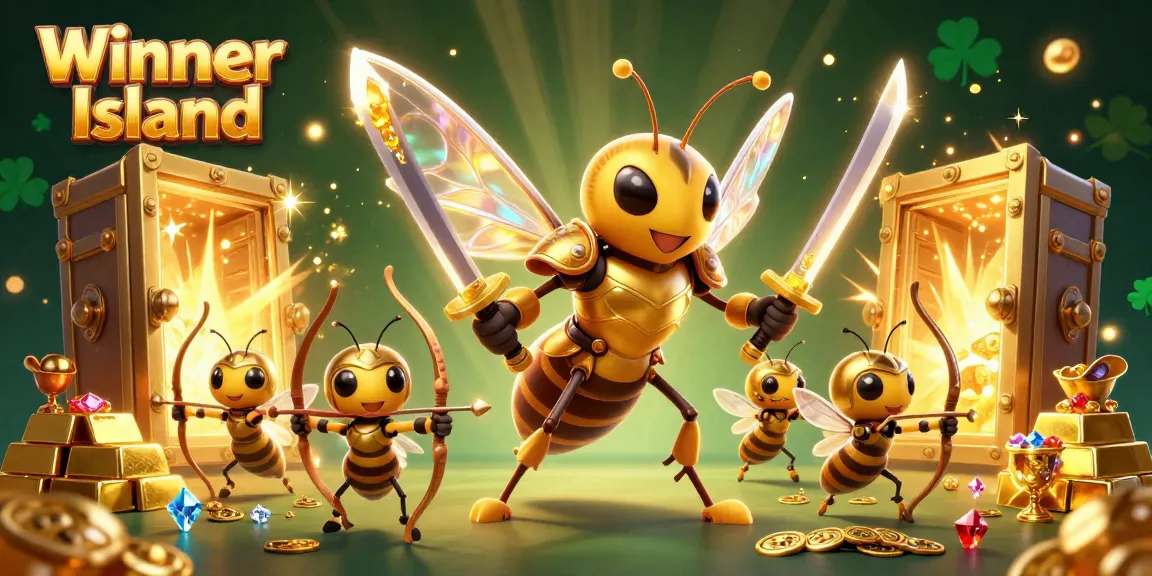 Experience thrilling gameplay at Winner Island with dynamic 3D characters and dazzling casino visuals.